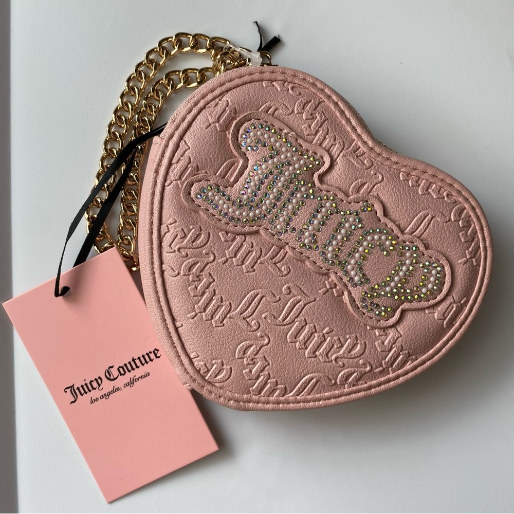 Juicy Couture Pink Heart Key Card Holder